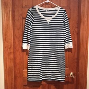 Banana Republic 3/4 Sleeve Striped Sweater Dress